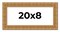 Panoramic Contemporary Gold Picture Frame - UV Acrylic, Foam Board Backing, Hanging Hardware